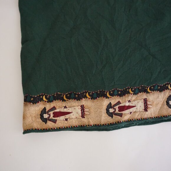 Vintage Pluma Green Boho Chic Lagenlook Cotton Turtleneck Sweatshirt L - Picture 6 of 8